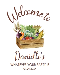 GardenRetireWelcome16x202: Printable Party Sign, Instant Download, Garden Themed Welcome Signs, Gardening Party Sign, Corjl Sign Template, Editable Garden Welcome Sign