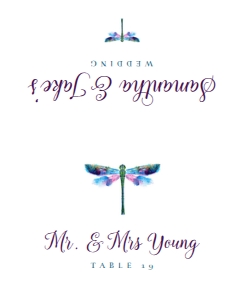 PurpleDragonFlyEscortCard2: Editable Invitation Set, Printable Invitation Kit, Dragonfly Bridal Shower Invite Bundle, Corjl Template Invitation, Dragonfly Invitation
