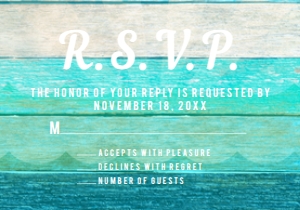 Beach rsvp card, Seaside Themed RSVP Cards, RSVP Card Template, Pool Party RSVP Postcard, Instant Download, Corjl Template, Enclosure Cards design preview