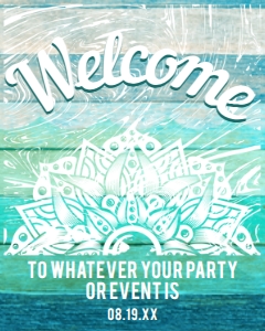 Beach Themed Welcome Sign, Beach Party Welcome Signs, Editable Swim Party Signs, Instant download, Corjl Sign Template, Pool Party Birthday design preview