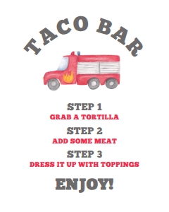 FiremanFoodSign8x102: Editable Food Labels, Buffet Table Signs, Fire Truck Birthday, Fire Truck Party, Firefighter Birthday, Fireman Party, Fireman Themed, Corjl