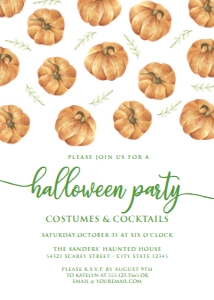 PumpkinHalloweenPattern5x7: Editable Pumpkin Invitation Bundle, Fall Festival Invitation Kit, Halloween Party Invitation Set, Pumpkin Invitation Bundle, Corjl Template
