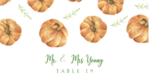 Digital Download Escort Cards, Pumpkin Place Card, Place Card Template, Halloween Place Card, Corjl Name Card Template, Printable Place Card design preview