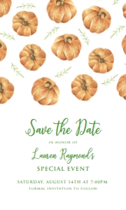 Editable Halloween Save the Date Cards, Pumpkin Save the Date, Event Template, Fall Festival Save the Date, Save the Date, Corjl Template design preview