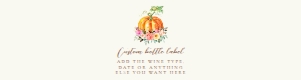 Digital Download Water bottle Labels, Printable Drink Label, Custom Label, Corjl Template, Floral Pumpkin Beverage Wrapper, Fall Water Label design preview