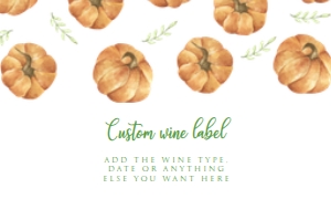 PumpkinHalloweenWine5x3: Editable Pumpkin Invitation Set, Harvest Festival Invitation Kit, Halloween Invitation Kit, Fall Festival Invitation Bundle, Corjl Template