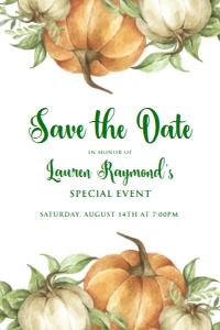 Editable Save the Date Cards, Pumpkin Patch Save the Date, Event Template, Fall Festival Save the Date Cards, Save the Date, Corjl Template design preview