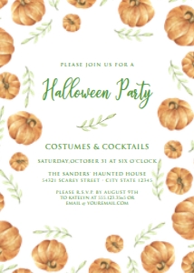 Editable Pumpkin Halloween Invitations, Halloween Invitations, Fall Birthday Invitations, Editable Invitation Template, Pumpkin Festival design preview