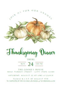 Pumpkin Thanksgiving Invitations, Halloween Invitations, Fall Festival Invitation, Editable Invitation Template, Pumpkin Festival Invitation design preview