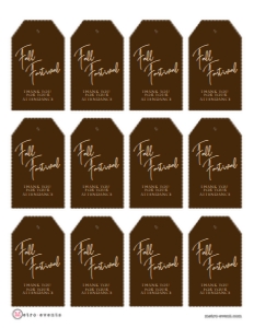 Editable Fall Festival Favor Tag, Fall Festival Gift Tags, Editable Favor Tags, Printable Pumpkin Tag, Digital Download, Corjl Template, Tag design preview