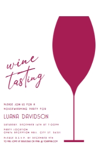 Wine Tasting Invitation, Wine Tasting Party, Adult Party, Wine Night Invite, Wine Housewarming Invitation, Printable Invitation, Wine Themed design preview