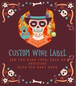 DayoftheDeadWineLabel: Día de los Muertos Invitation Bundle, Editable Day of the Dead Invitation Set, Halloween Invitation Kit, Invitation Bundle, Corjl Template