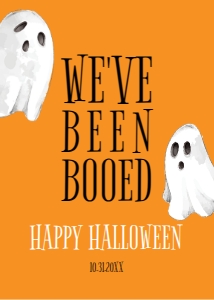 HalloweenboobashorangeBooedSign5x7: You've Been Booed Kit, You've Been Booed Printable, Halloween Boo Cards, Halloween Boo Kit, We've Been Booed, Booed Sign, Instant Download
