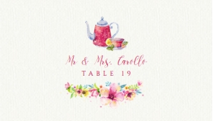 Tea Party Themed Escort Cards, Tea Time Place Cards, Place Card Template, Tea Place Card, Name Card, Printable Place Cards, Corjl Template design preview