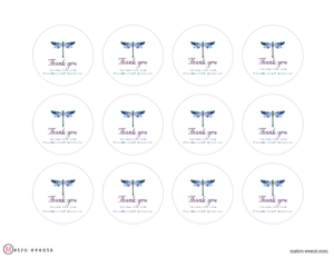 PurpleDragonflyRoundTag: Editable Invitation Set, Printable Invitation Kit, Dragonfly Bridal Shower Invite Bundle, Corjl Template Invitation, Dragonfly Invitation