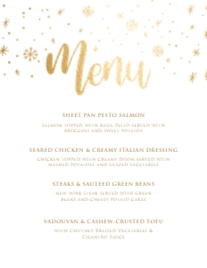 JingleMingleDinnerMenu8x11: Jingle and Mingle Menu, Christmas Menu, Dinner Menu, Holiday Party Menu, Editable Dinner Menu, Instant Download, Printable Corjl Template