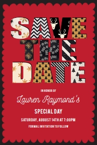 OhWhatFunSavetheDate4x6: Editable Save the Date Cards, Holiday Save the Date, Christmas Event Template, Holiday Party Save the Date, Save the Date, Corjl Template