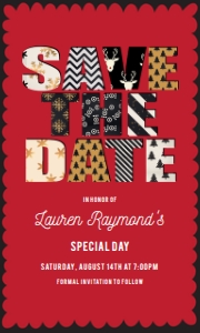 OhwhatFunSavetheDate: Editable Save the Date Cards, Holiday Save the Date, Christmas Event Template, Holiday Party Save the Date, Save the Date, Corjl Template