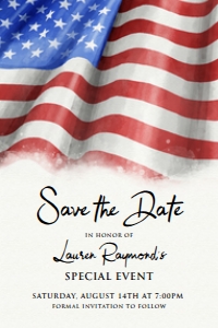 Patriotic 4th of July American Flag Invitation Printable Bundle Perfect for American Holiday Celebrations Family BBQ Memorial Veterans day design preview