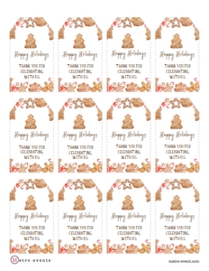 Christmas Cookies Tag Template, Printable Cookie Exchange Tag, Christmas Cookie Exchange, Holiday Gift Tag, Cookie Tags, Personalized Tags design preview
