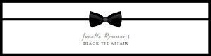 Black Tie Water bottle Labels, Printable Drink Labels, Custom Labels, Corjl Template, Bowtie Beverage Wrappers, Black and White Water Labels design preview