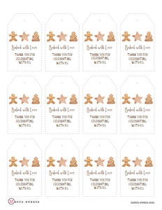 Christmas Cookies Tag Template, Printable Cookie Exchange Tag, Baked with Love Tag, Christmas Cookie Exchange, Holiday Gift Tag, Cookie Tags design preview