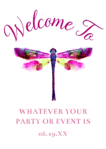 PinkDragonflyWelcome5x7: Dragonfly Bridal Shower Invite Bundle, Printable Invitation Kit, Editable Invitation Set, Corjl Template Invitation, Dragonfly Invitations