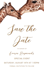 Giraffe Baby Shower Printable Invitation Kit, Adorable Giraffe Baby Shower Decorations, Perfect for a Wild Adventure, Invitation Bundle design preview