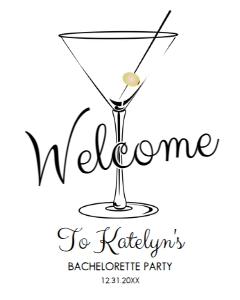 MartiniBachWelcome16x20: Editable Bachelorette Welcome Signs Martini Madness Bachelorette Printable Party Sign Instant Download Cocktail Welcome Sign Corjl Template