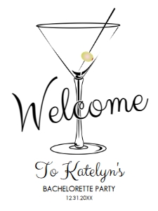 MartiniBachWelcome18x24: Editable Bachelorette Welcome Signs Martini Madness Bachelorette Printable Party Sign Instant Download Cocktail Welcome Sign Corjl Template