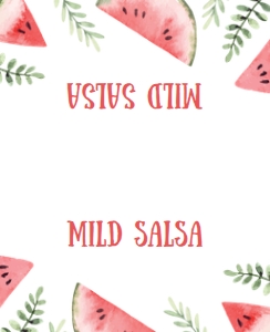 WatermelonBBQFoodlabel2: Editable Food Signs, Food Labels, Watermelon Themed Food Signs, Food Table Sign, Summer Party, Corjl Template, Instant Download, Printable