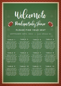 FootballSeatingChartA2: Football Custom Seating Chart, Printable Seating Chart Sign, Seating Chart Poster, Editable Seating Chart, Event Seating Charts