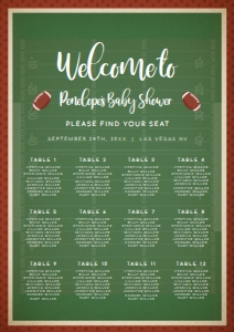 FootballSeatingChartA1: Football Custom Seating Chart, Printable Seating Chart Sign, Seating Chart Poster, Editable Seating Chart, Event Seating Charts