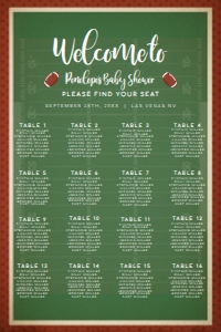 FootballSeatingChart24x36: Football Custom Seating Chart, Printable Seating Chart Sign, Seating Chart Poster, Editable Seating Chart, Event Seating Charts