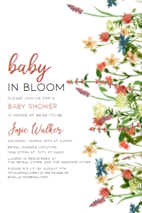BotanicalFloralBabyShowerInvite4x6: Wildflower Baby Shower Invitation Bundle, Printable Baby Shower Invitation and Games, Baby Shower Decorations Set, Corjl Template