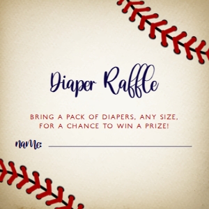 BaseballBabyDiaperRaffle5x5: Vintage Baseball Baby Shower Bundle | Invitation | Thank You Card | Enclosure Card | Diaper Raffle Card | Baby Shower Boy | Sports Shower