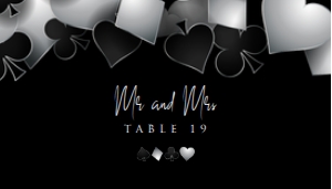 CasinoSilverEscortCard: Casino Night Place Card, Casino Table Card, Las Vegas Themed Escort Card, Black and Silver Name Card, Corjl Template, Modern Name Cards, DIY