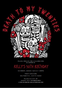 Printable RIP 20s Editable Death to my 20s Invitations Death to 20s Invites Adios to my 20s Death to Youth Corjl Template, Instant Download design preview