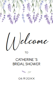 LavenderBridalWelcome11x18: Lavender Bridal Shower Welcome Sign, Printable Sign, Custom Welcome Sign, Editable Welcome Sign, Instant download
