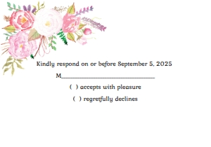 watercolor floral rsvp: Watercolor Floral Wedding Suite
