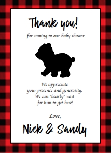 Lumberjack Flat Thank you design preview