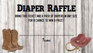 western skull diaper raffle: Extra Cards for Western Skull