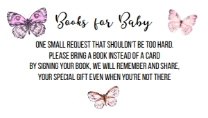 Butterfly Books for Baby Card: Butterfly baby Shower Bundle