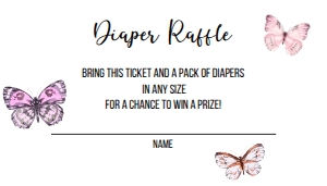 Butterfly Diaper Raffle Bundle design preview
