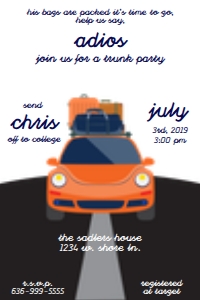 trunk party orange car: Oragne Car Trunk Party