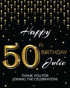Adults -Party Sign 16x20 Inch - 50th Birthday - Classic: 50th Birthday Party Bundle