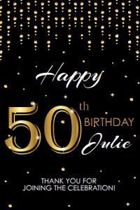 Adults - Party Sign 20x30 Inch - 50th-Birthday-Classic: 50th Birthday Party Bundle