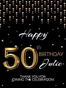 Adults - Party Sign - 50th Birthday - Classic design preview