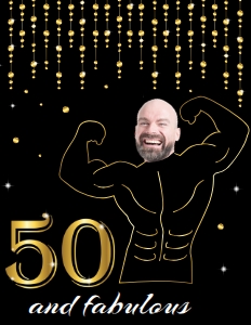 Adutls - Funny Party Signs 8.5x11 Inch - 50th Birthday - Fabulous - Man: 50th Birthday Party Bundle