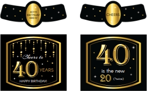 Beer Labels - 40th Birthday - Classic design preview